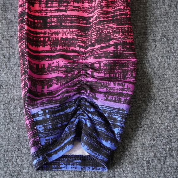 Danskin Ombre Stripe Active Leggings Capri Ruched Cropped Workout Athleisure 2X - Picture 5 of 9